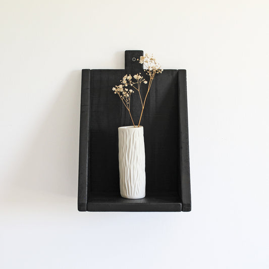 Étagère murale rustique & minimaliste | noir profond