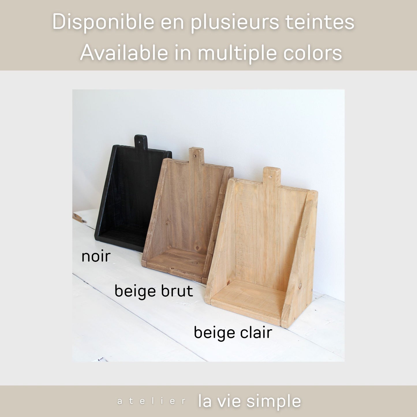 Étagère murale rustique & minimaliste | noir profond