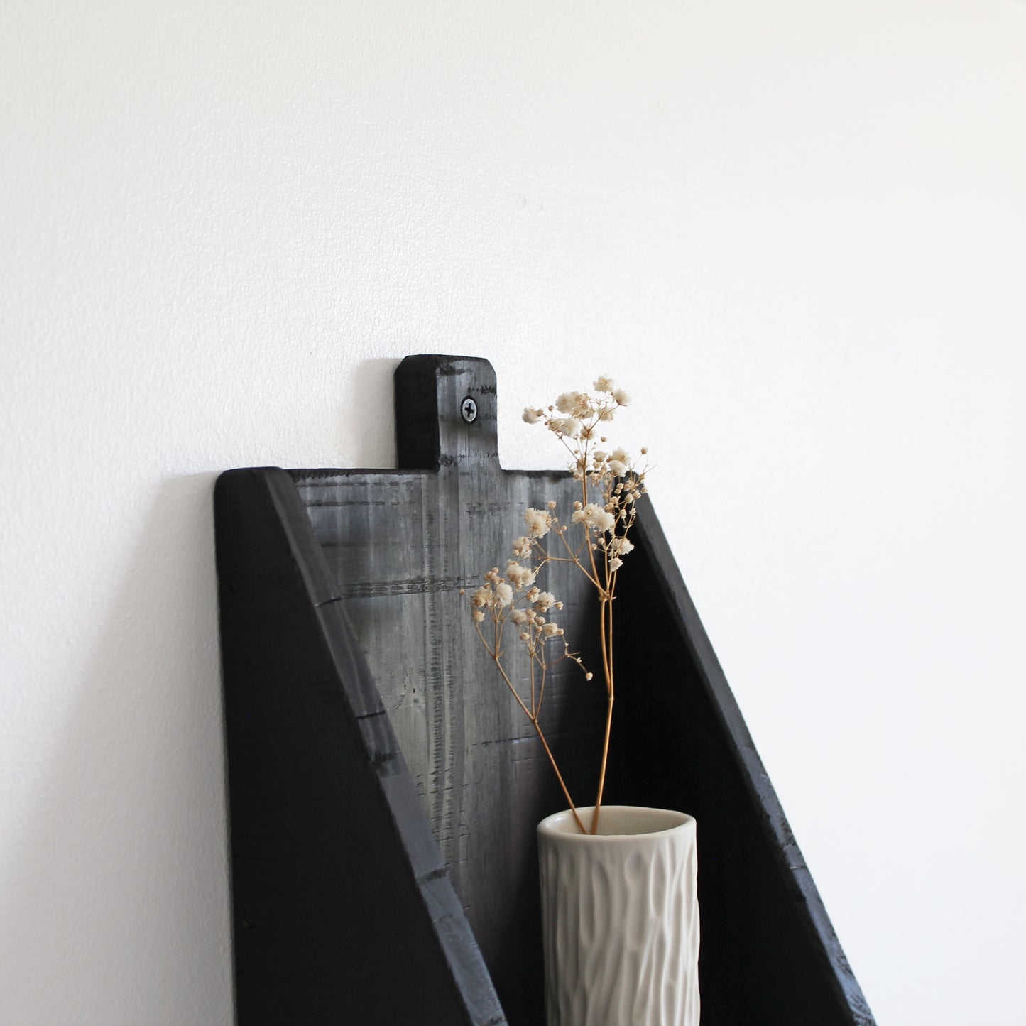 Étagère murale rustique & minimaliste | noir profond