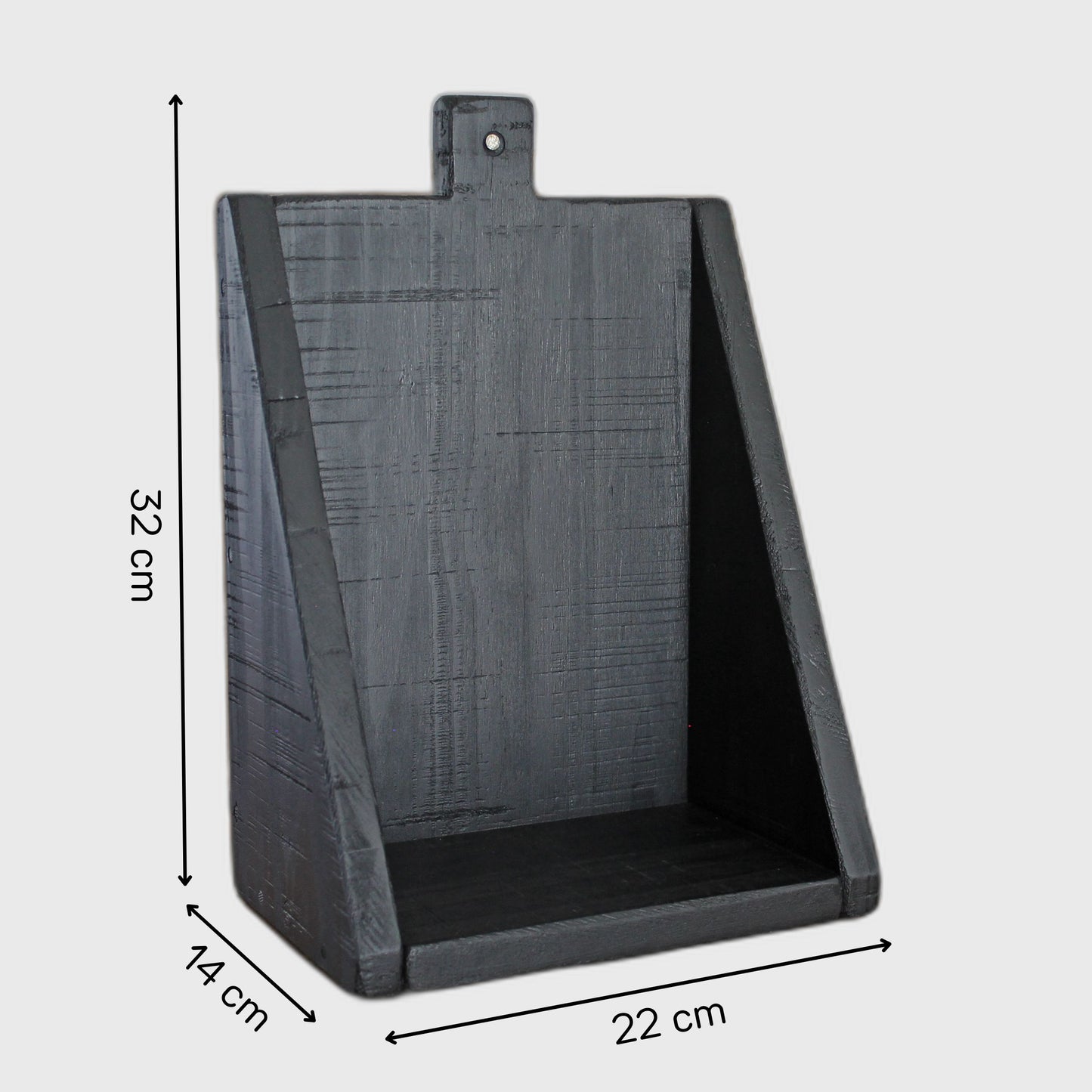 Étagère murale rustique & minimaliste | noir profond